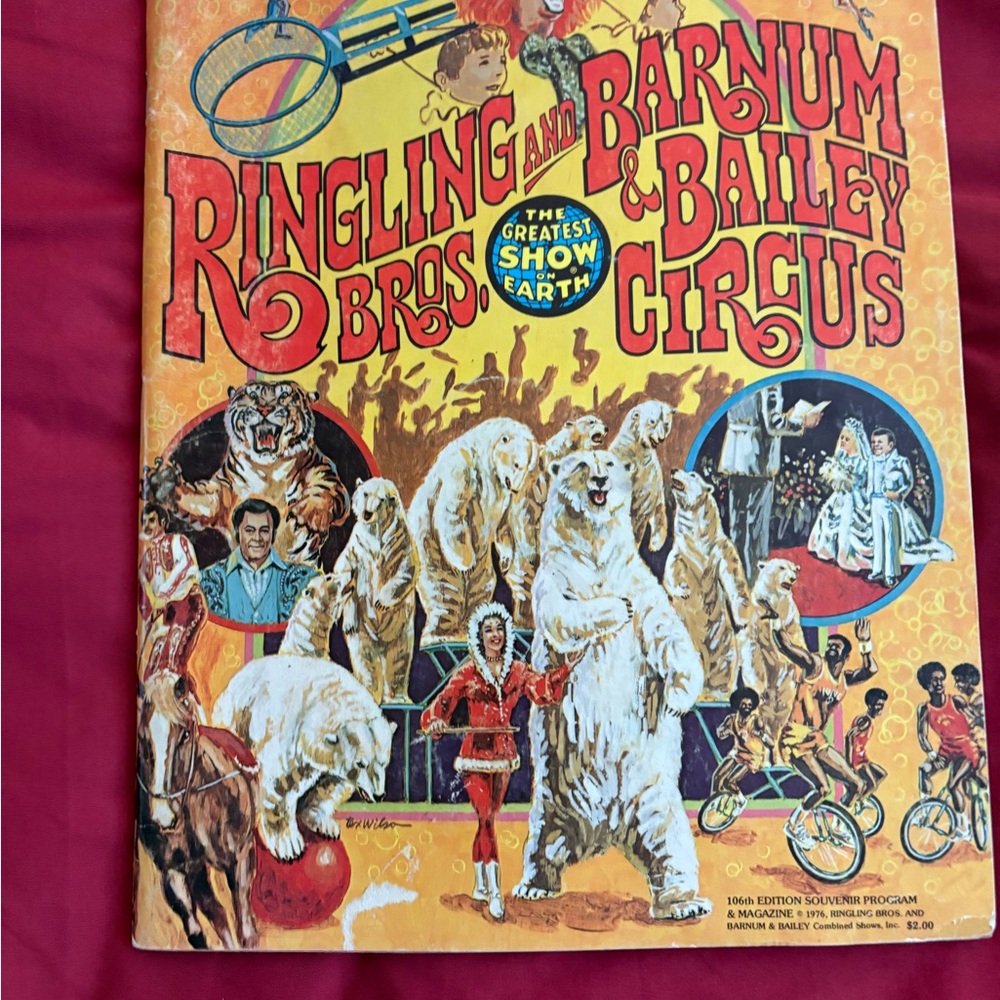 Ringling Bros 1977 Program w/poster